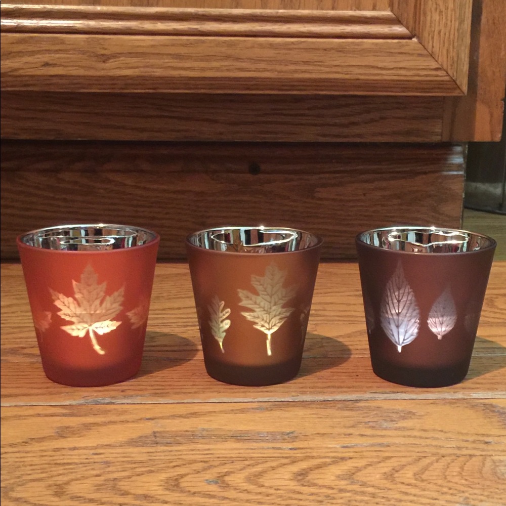 Partylite fall tea candle holders